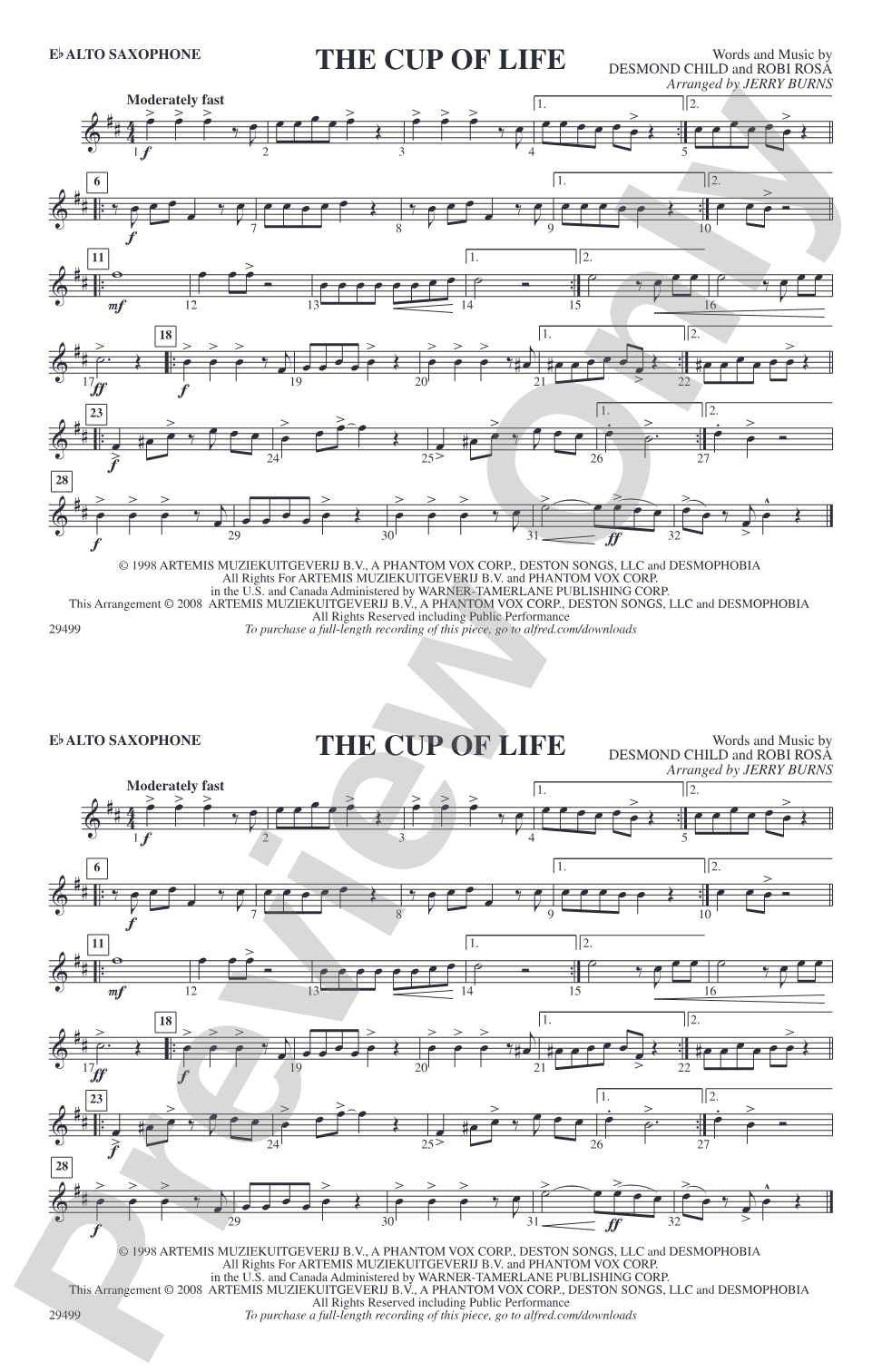 The Cup of Life: E-flat Alto Saxophone