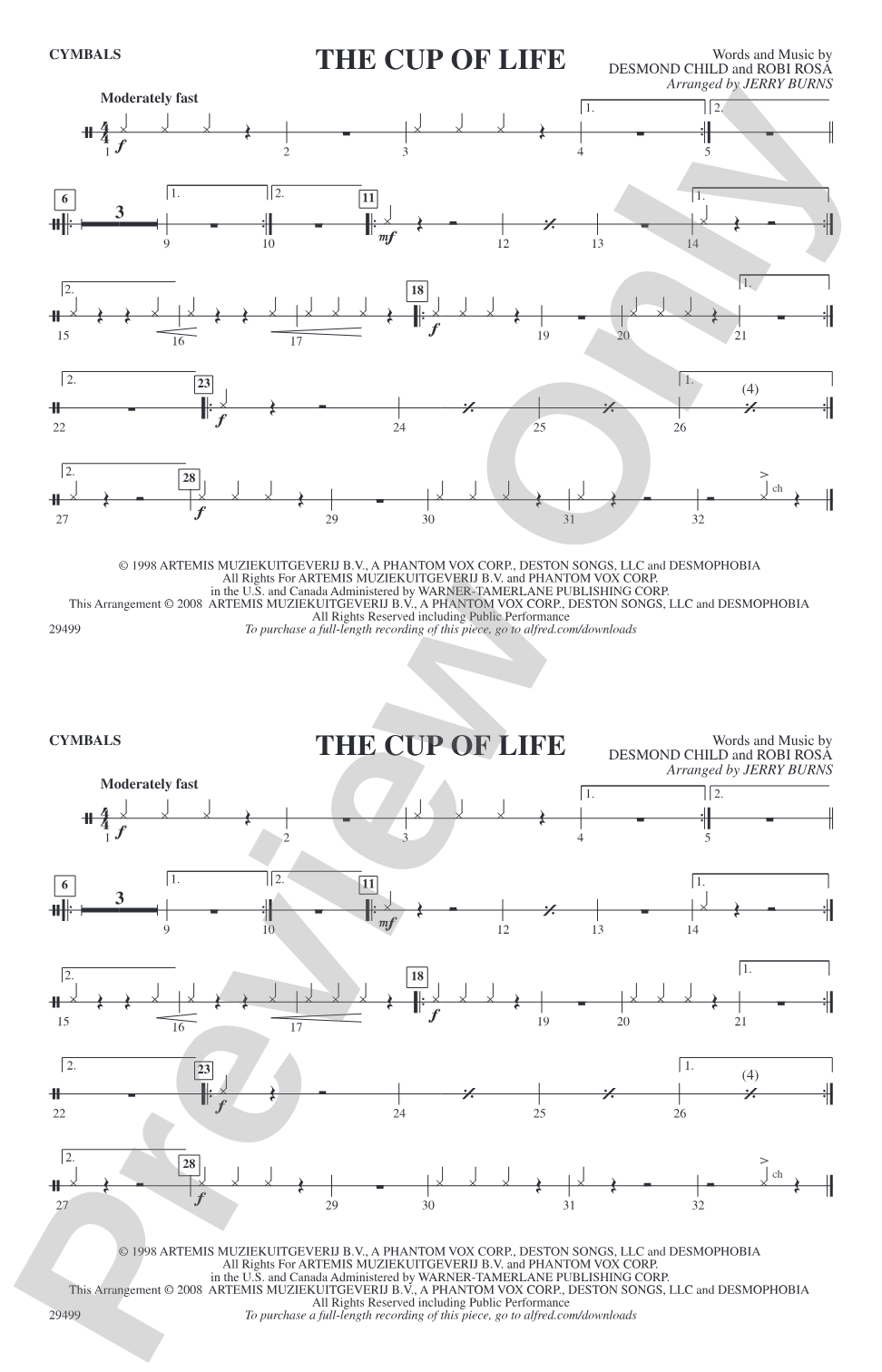The Cup of Life: Cymbals