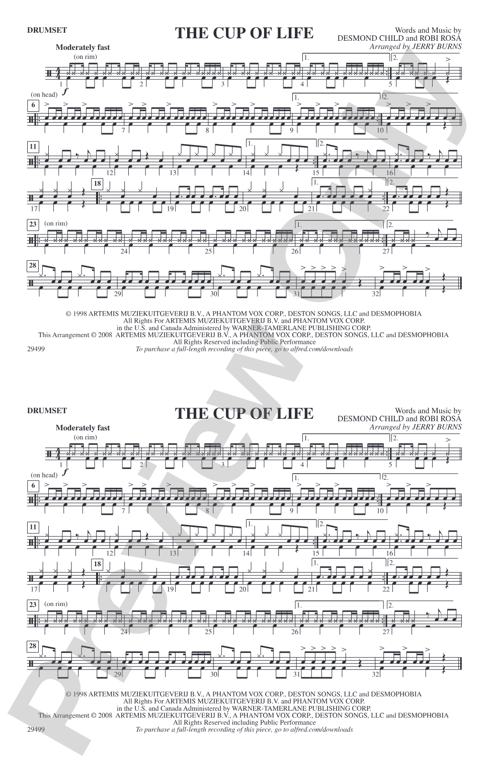 The Cup of Life: Drumset