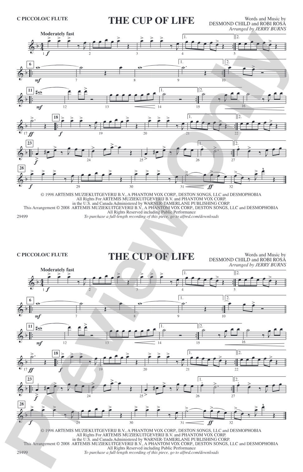 The Cup of Life: Flute
