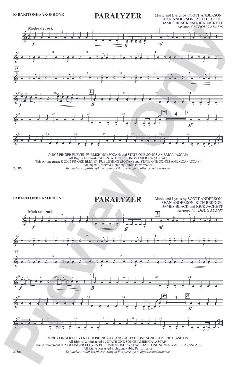 Paralyzer: E-flat Baritone Saxophone