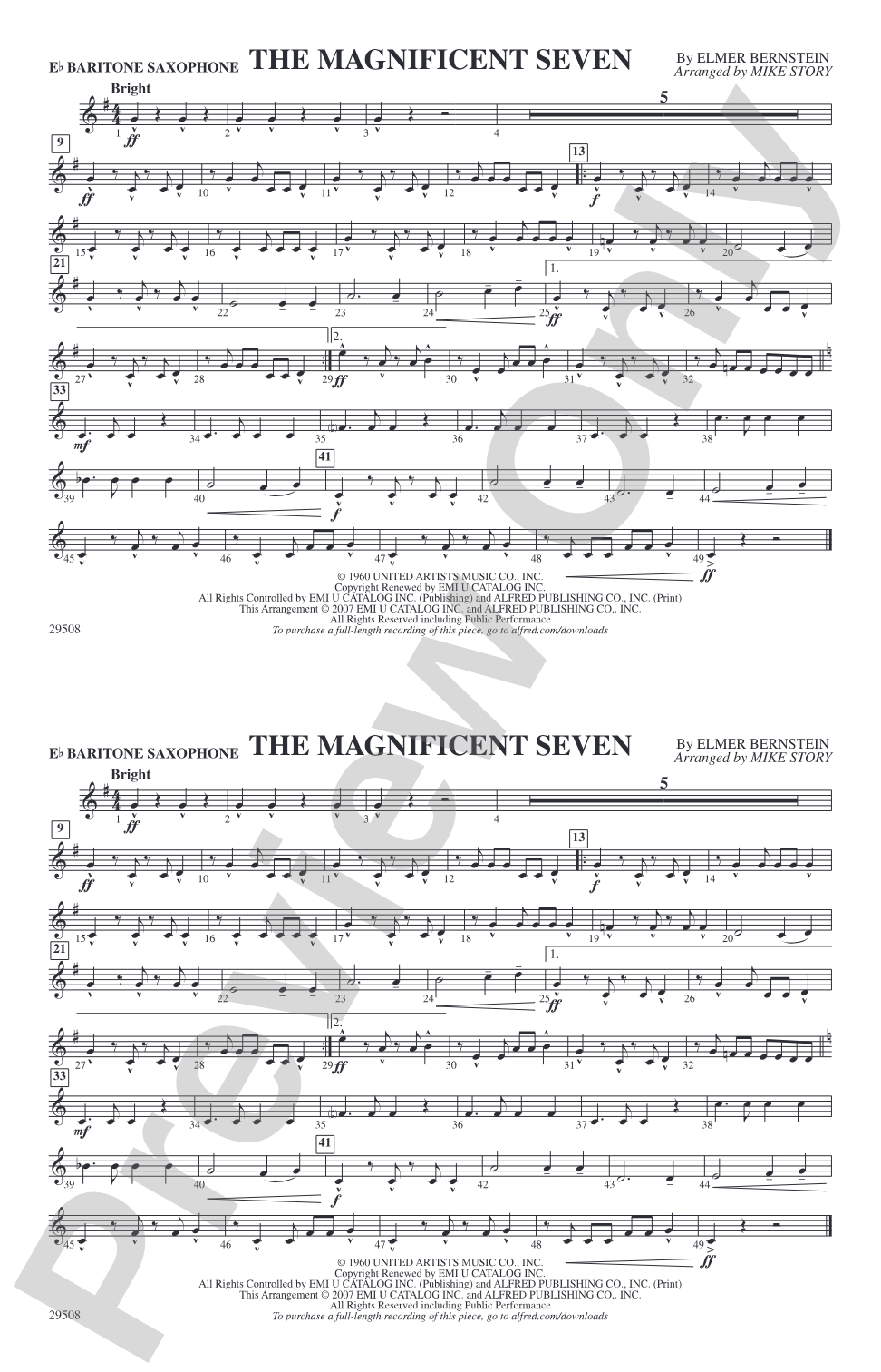 The Magnificent Seven: E-flat Baritone Saxophone