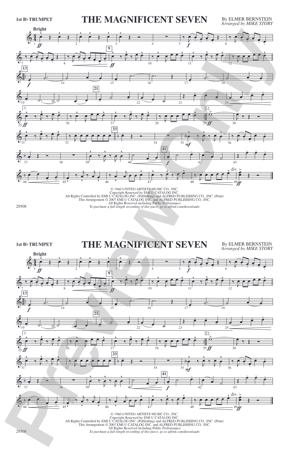 The Magnificent Seven: 1st B-flat Trumpet