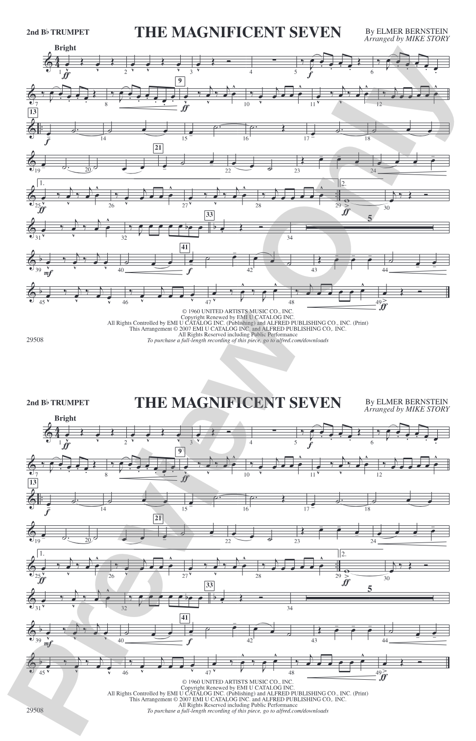 The Magnificent Seven: 2nd B-flat Trumpet