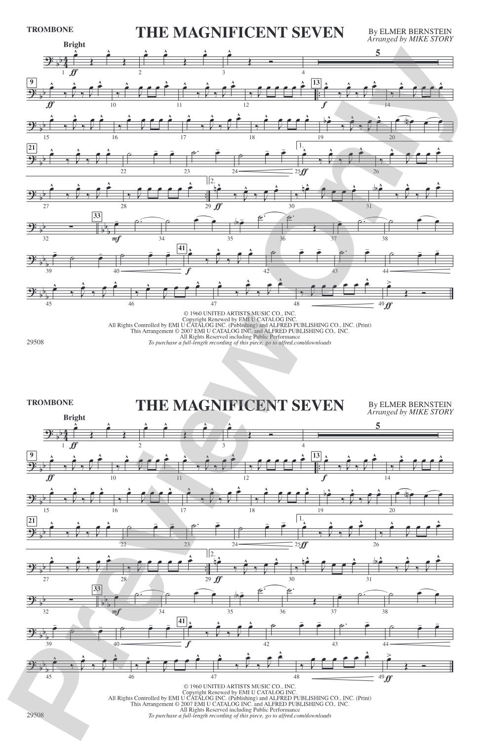 The Magnificent Seven: 1st Trombone
