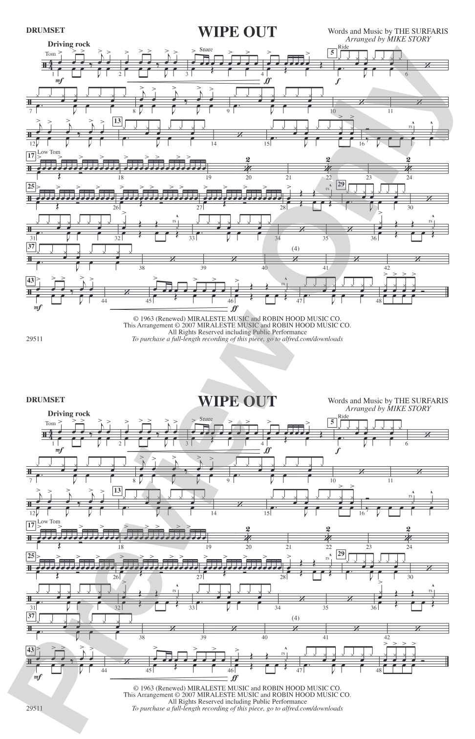 Wipe Out: Drumset