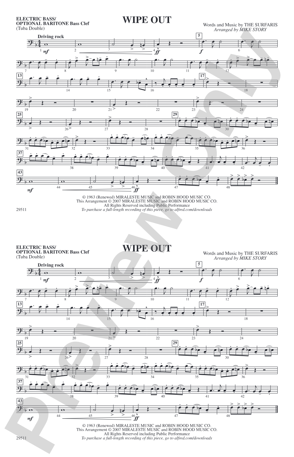 Wipe Out: Electric Bass