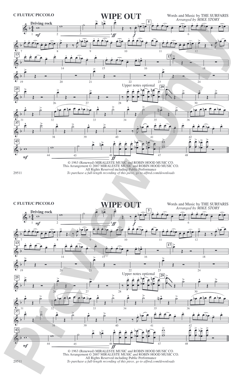 Wipe Out: Flute