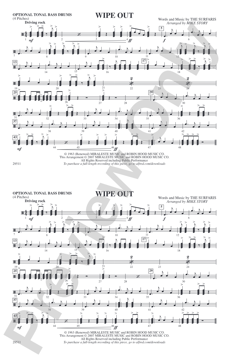 Wipe Out: Tonal Bass Drum