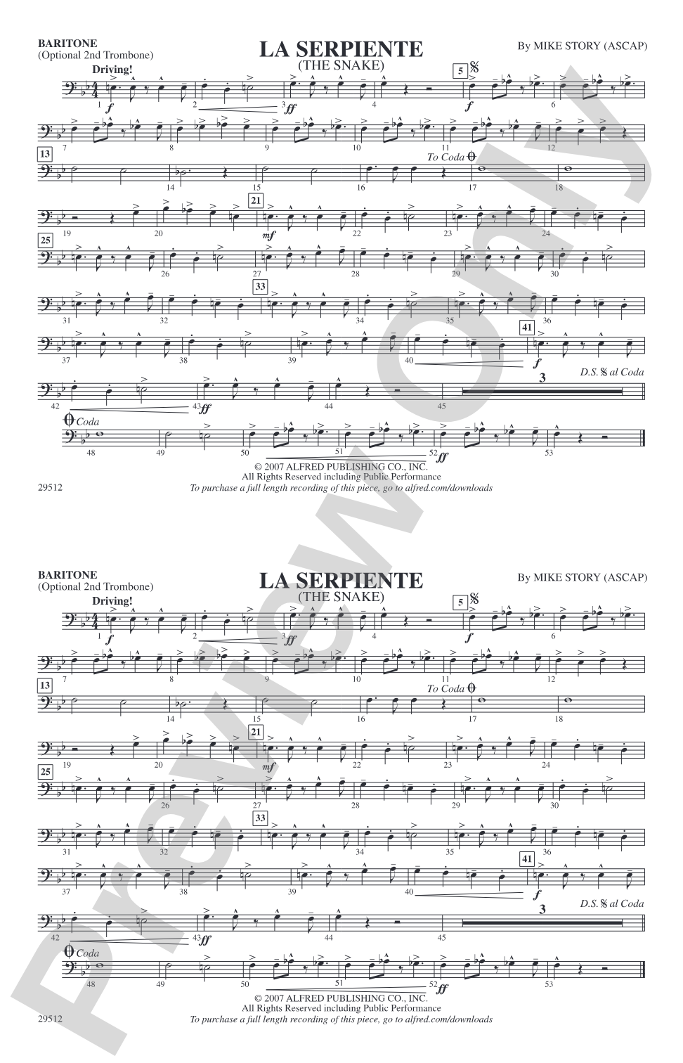La Serpiente (The Snake): Baritone B.C.