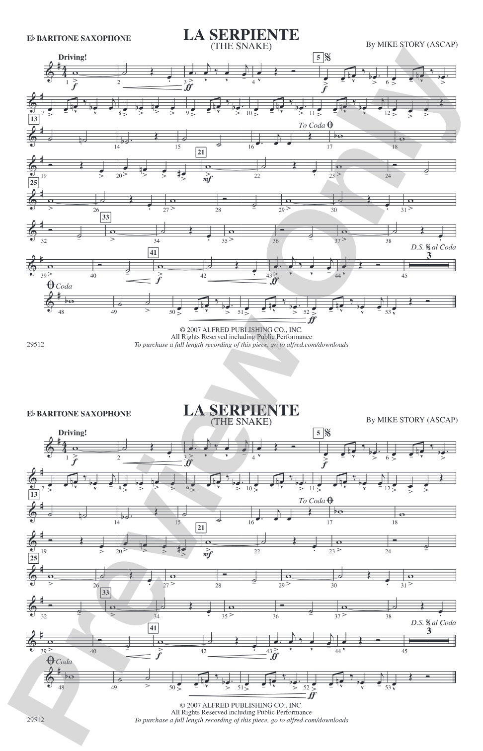 La Serpiente (The Snake): E-flat Baritone Saxophone