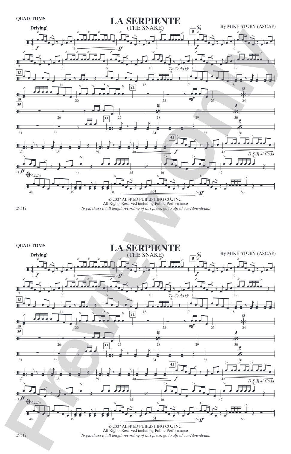 La Serpiente (The Snake): Quad-Toms