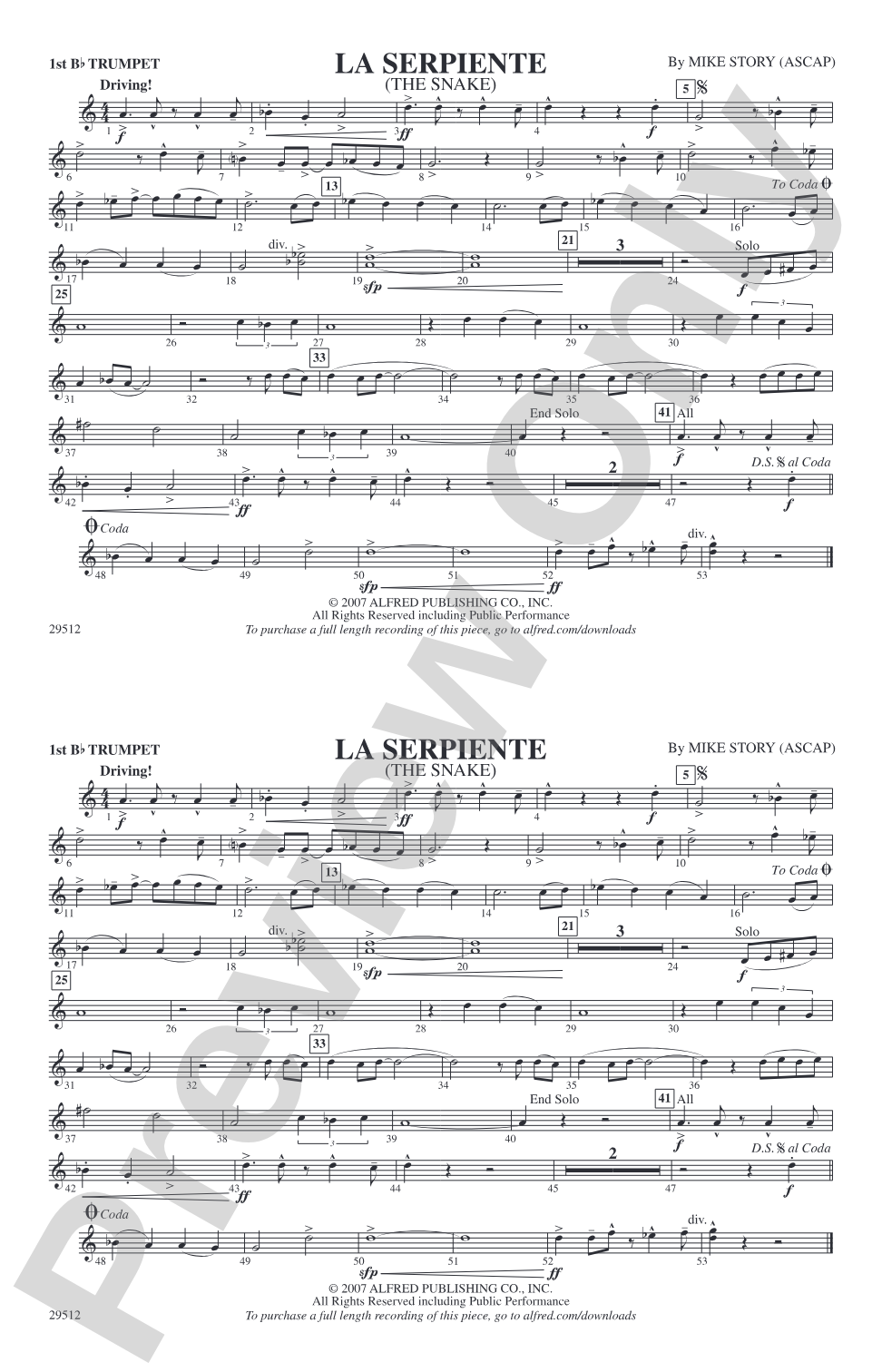 La Serpiente (The Snake): 1st B-flat Trumpet