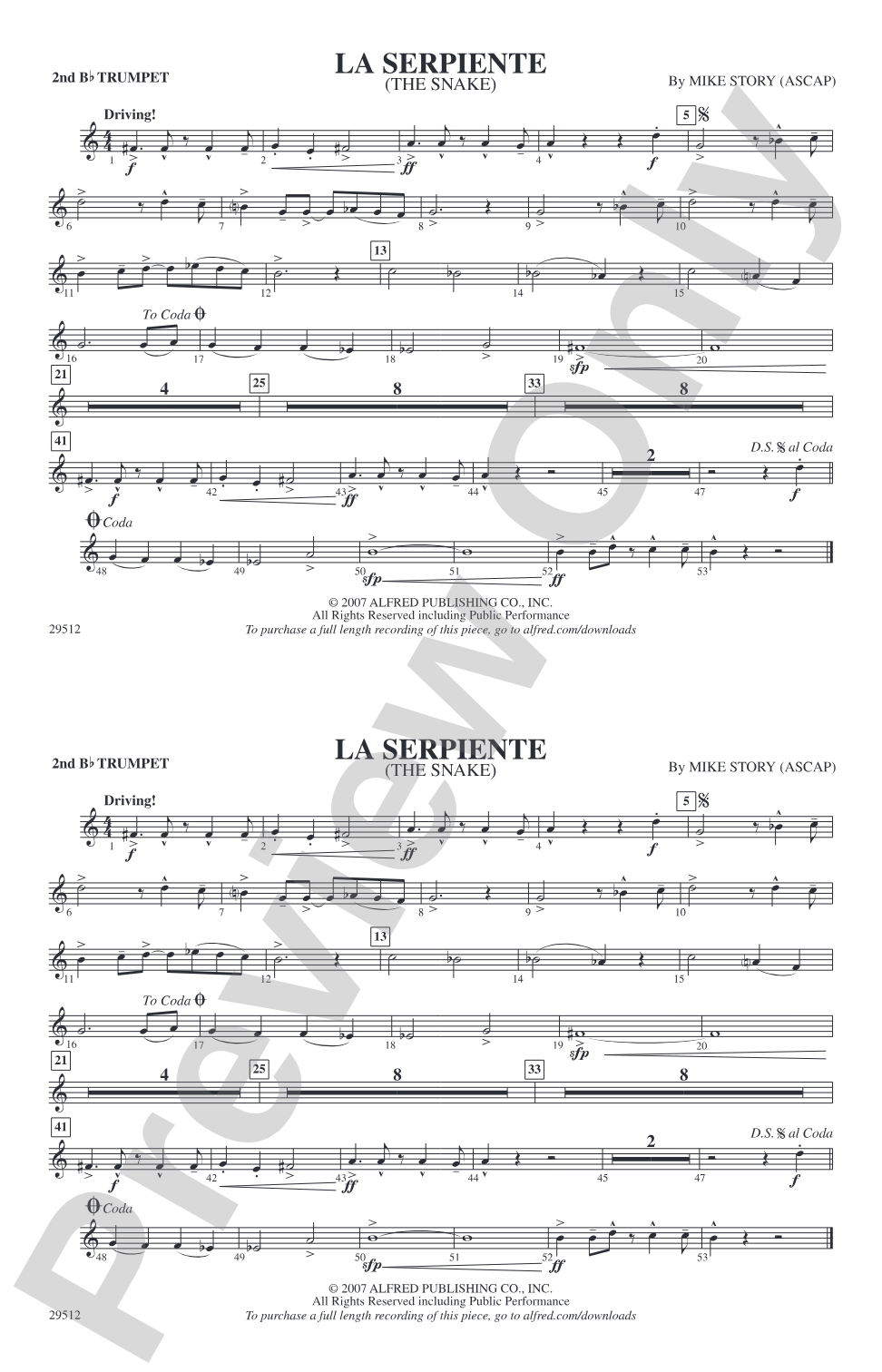 La Serpiente (The Snake): 2nd B-flat Trumpet