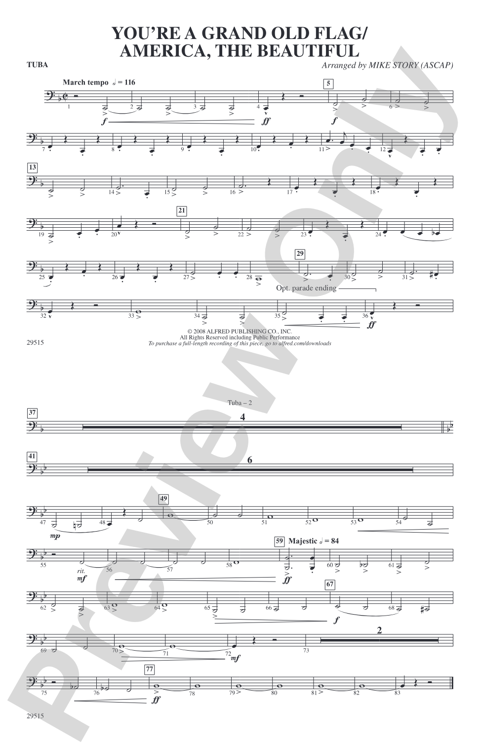 You're a Grand Old Flag / America, the Beautiful: Tuba