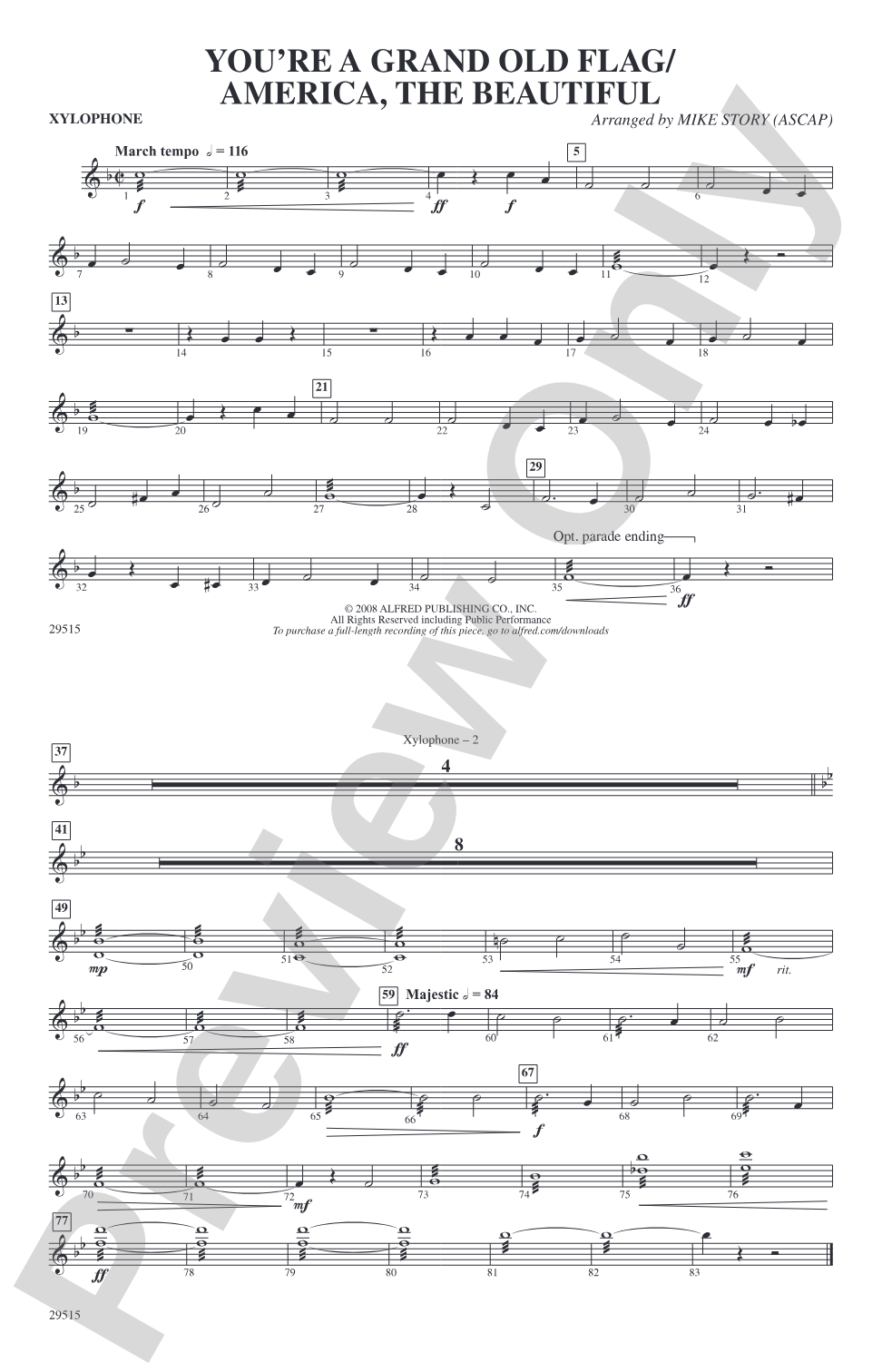 You're a Grand Old Flag / America, the Beautiful: Xylophone