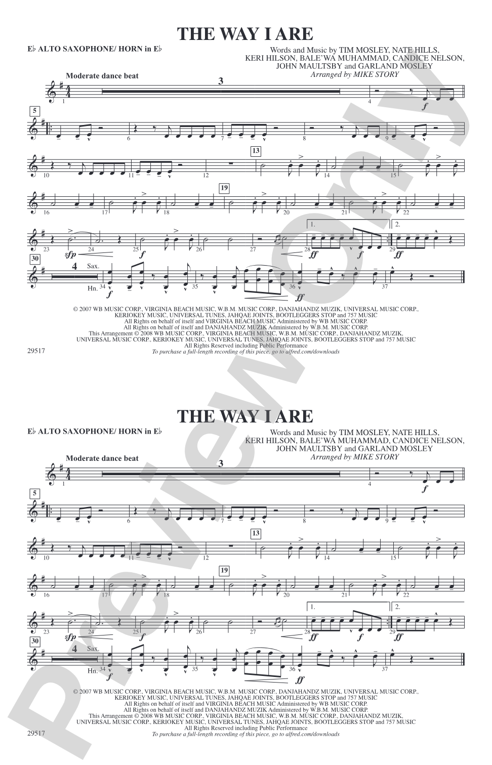 The Way I Are: E-flat Alto Saxophone
