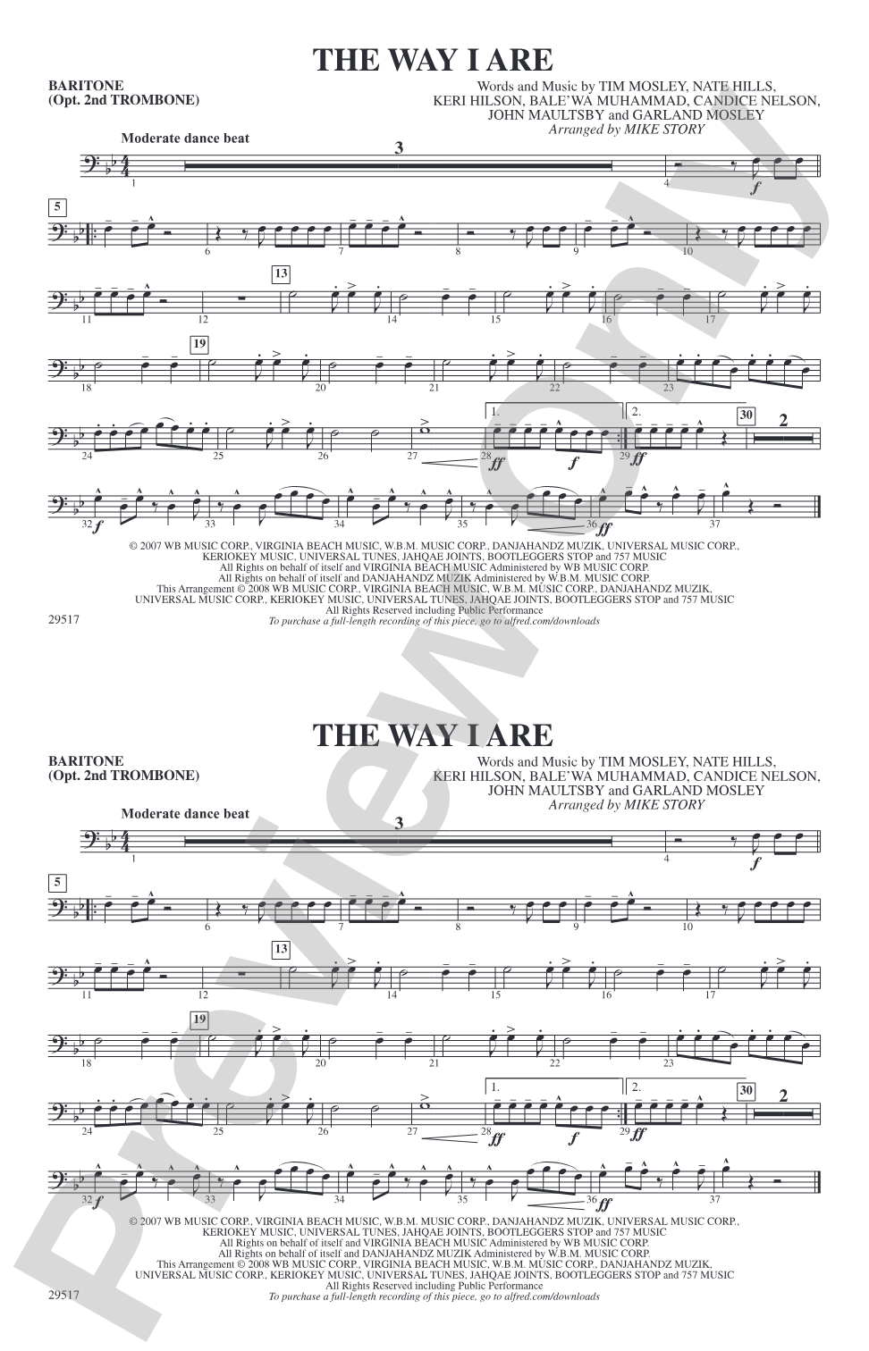 The Way I Are: Baritone B.C.