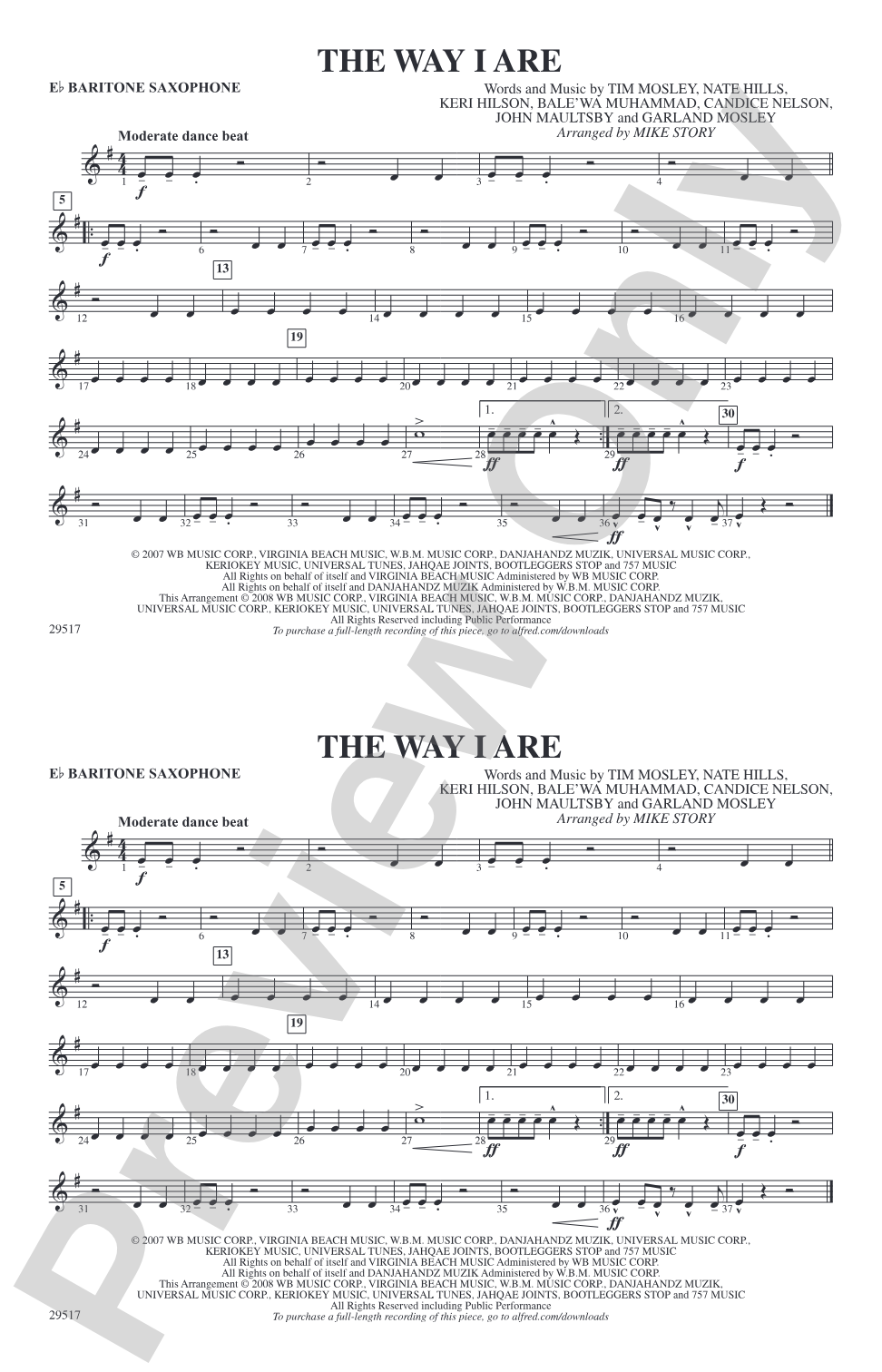 The Way I Are: E-flat Baritone Saxophone