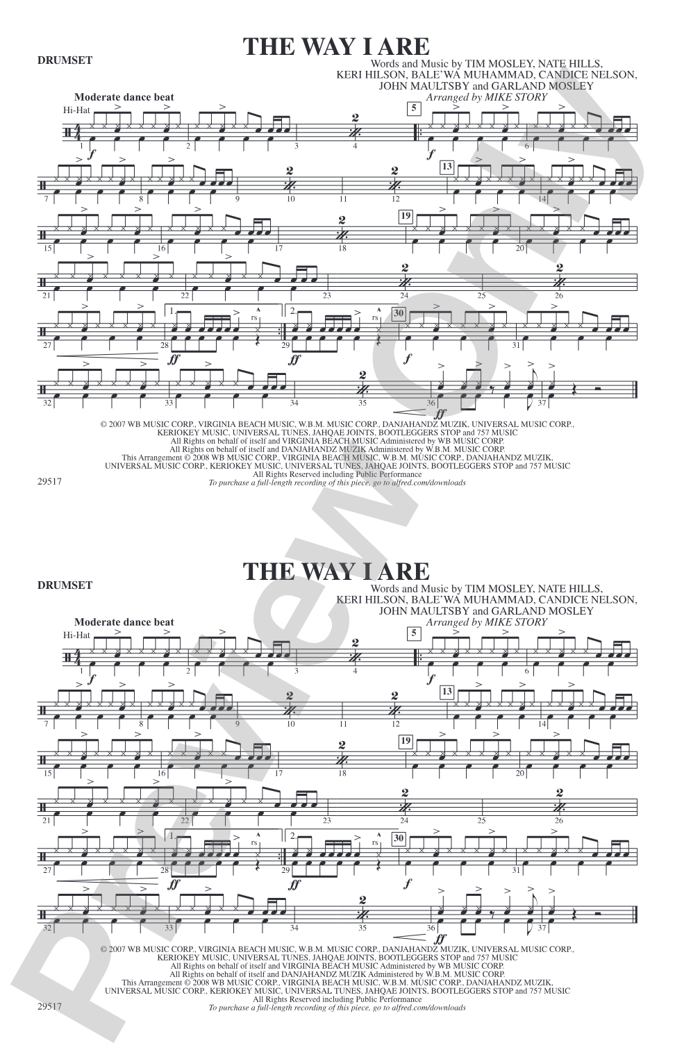 The Way I Are: Drumset