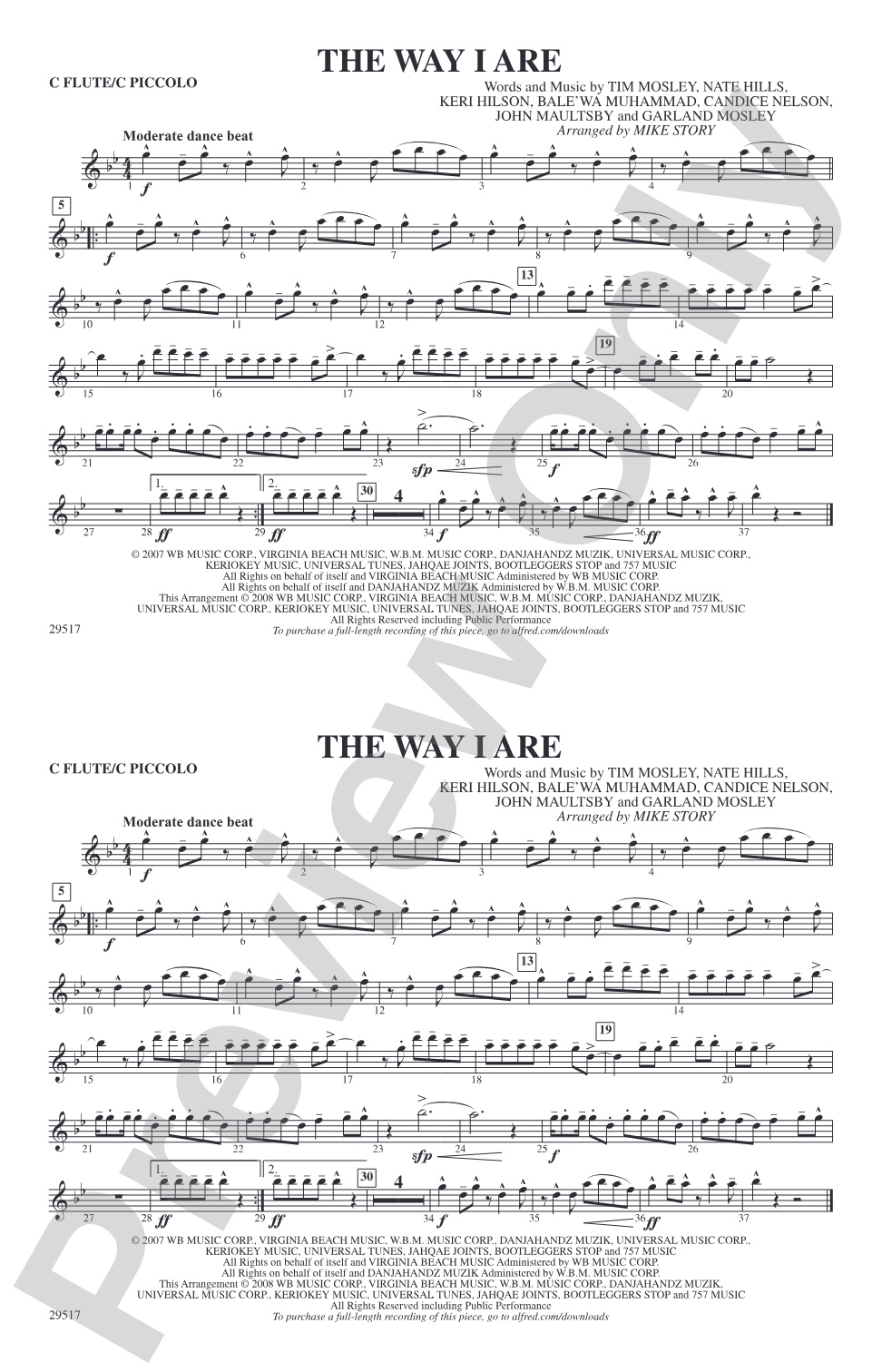 The Way I Are: Flute