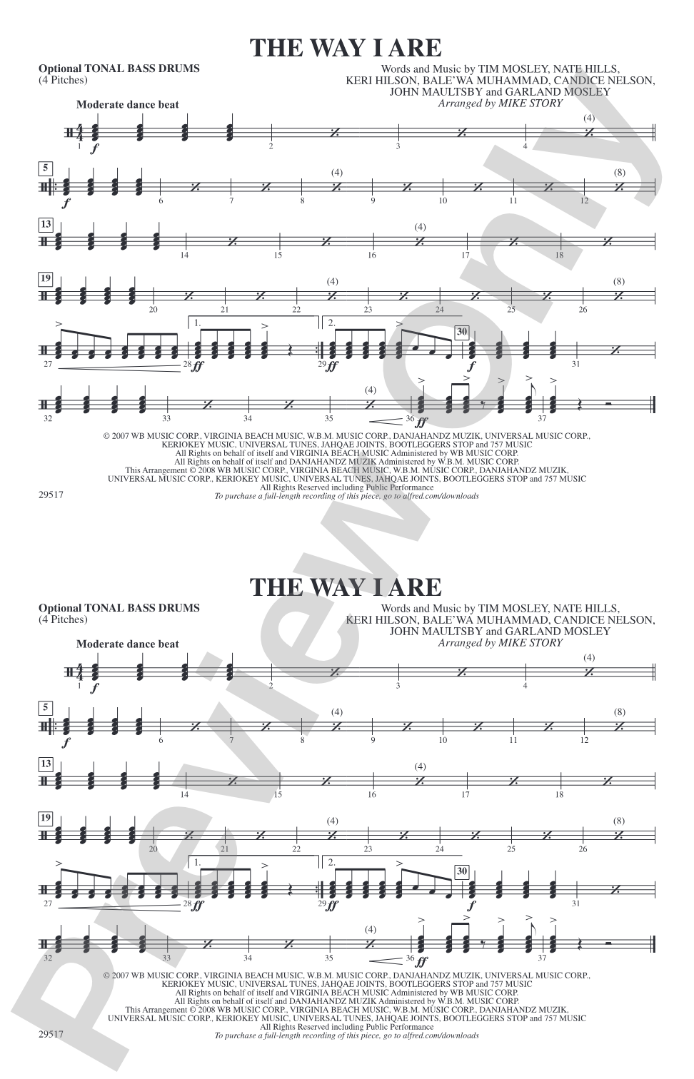 The Way I Are: Tonal Bass Drum