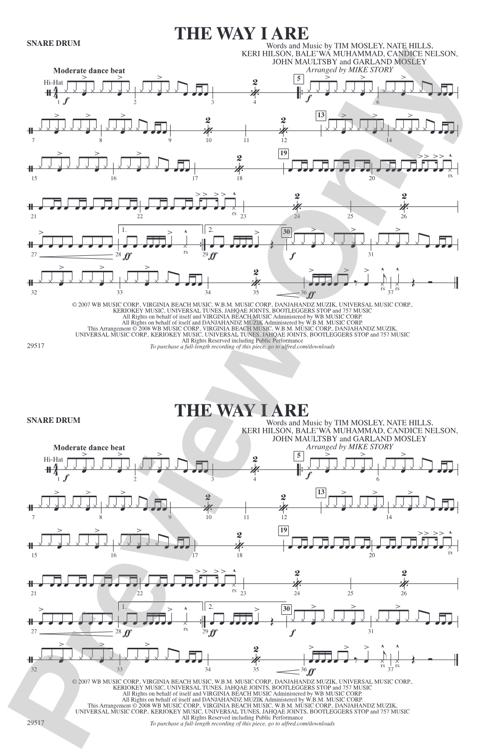 The Way I Are: Snare Drum