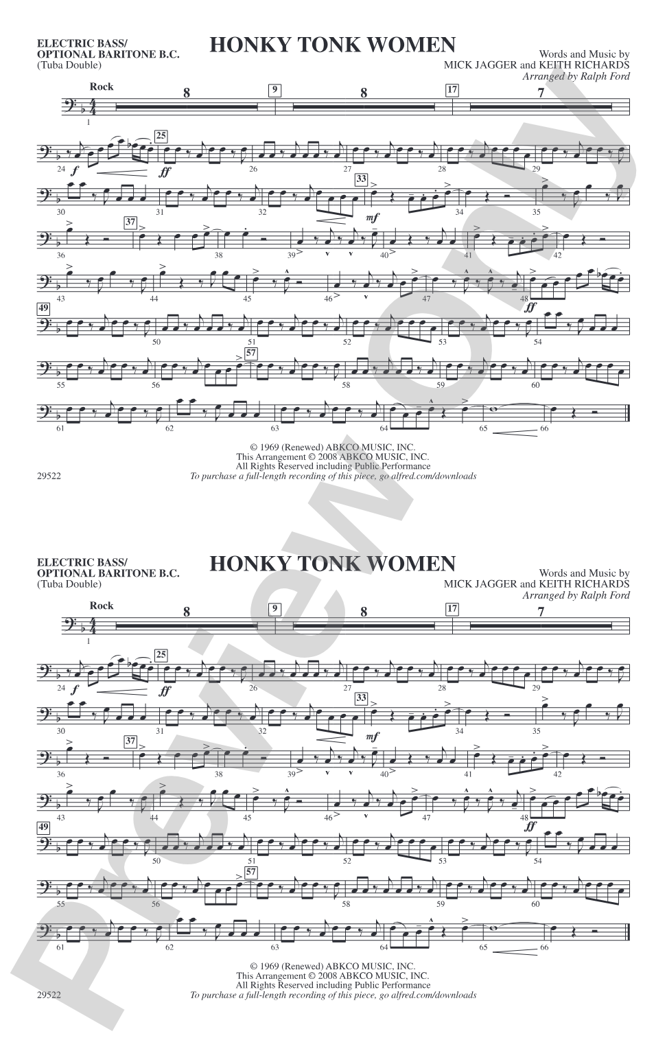 Honky Tonk Women: Electric Bass