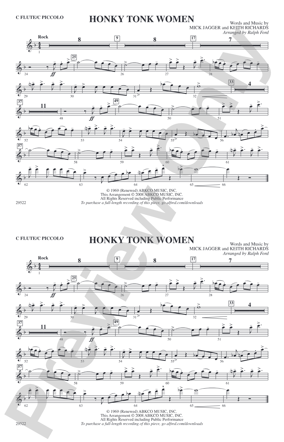 Honky Tonk Women: Flute