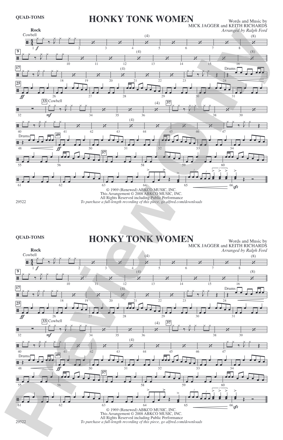Honky Tonk Women: Quad-Toms
