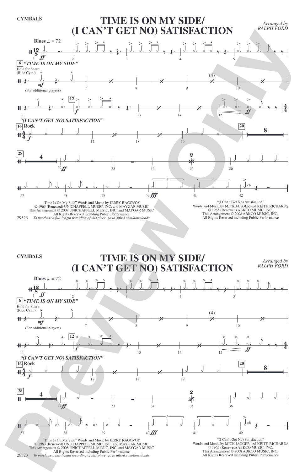Time Is on My Side / Satisfaction: Cymbals