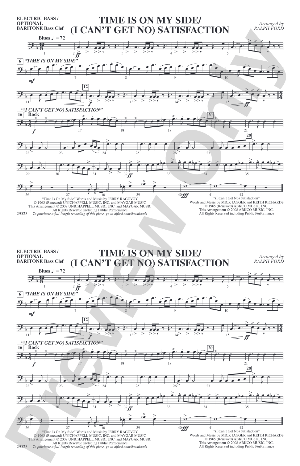 Time Is on My Side / Satisfaction: Electric Bass
