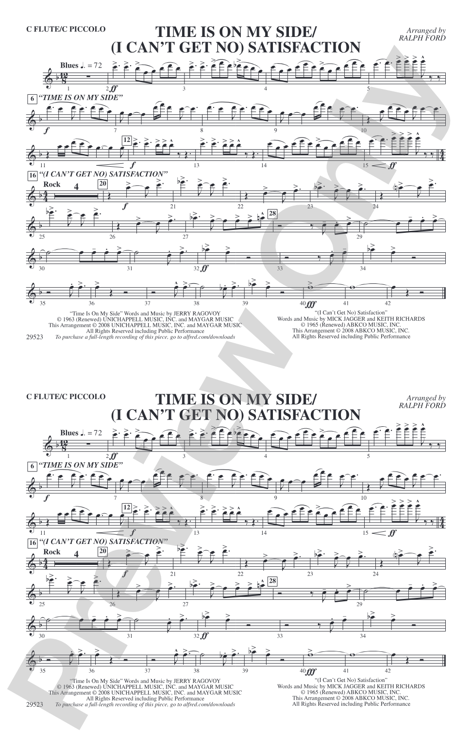 Time Is on My Side / Satisfaction: Flute