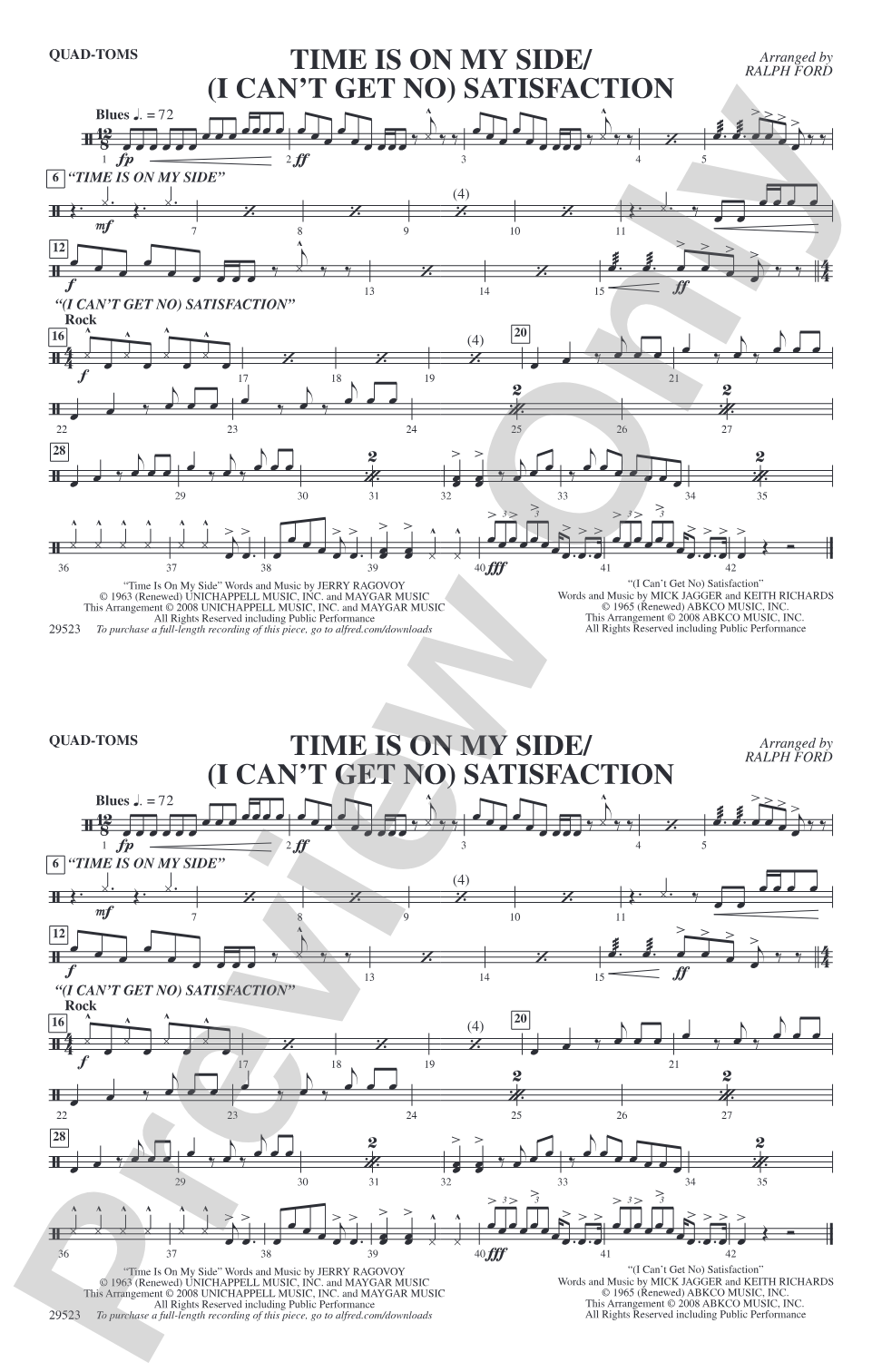 Time Is on My Side / Satisfaction: Quad-Toms