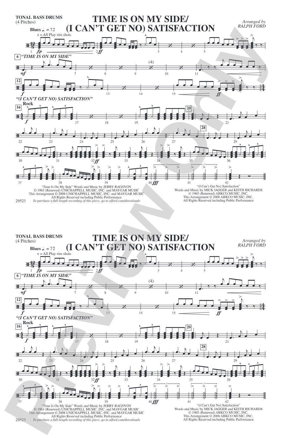 Time Is on My Side / Satisfaction: Tonal Bass Drum