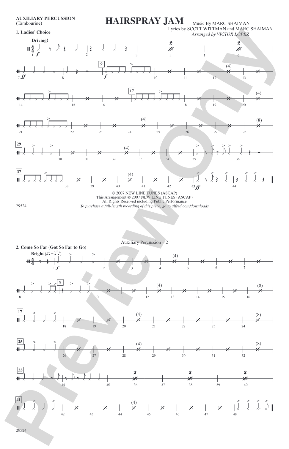 Hairspray Jam: Auxiliary Percussion