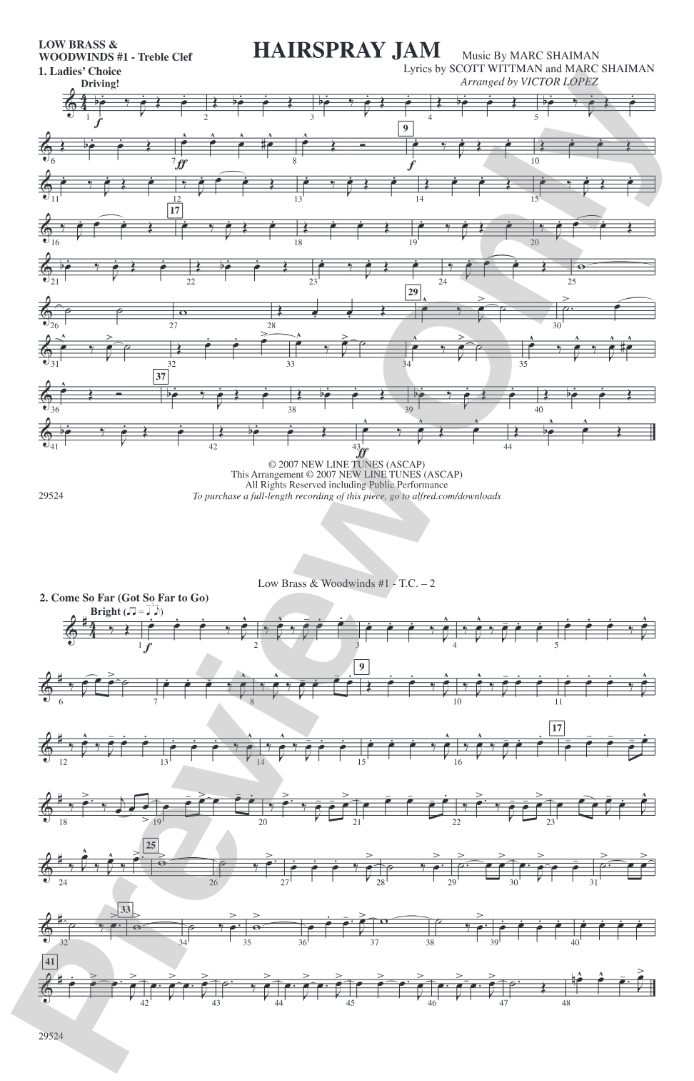 Hairspray Jam: Low Brass & Woodwinds #1 - Treble Clef
