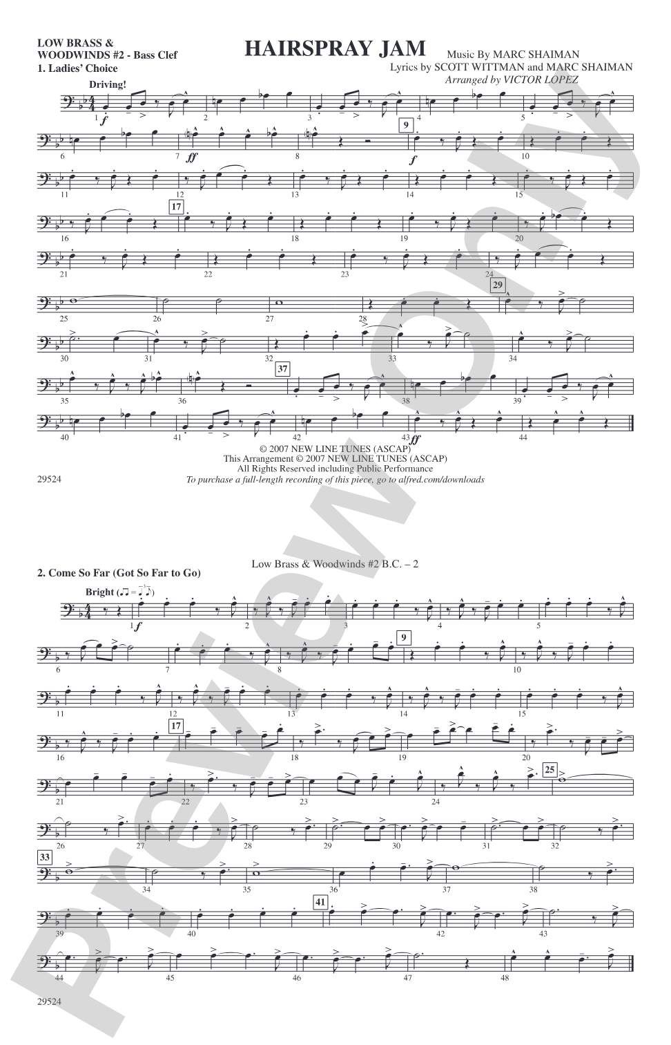 Hairspray Jam: Low Brass & Woodwinds #2 - Bass Clef