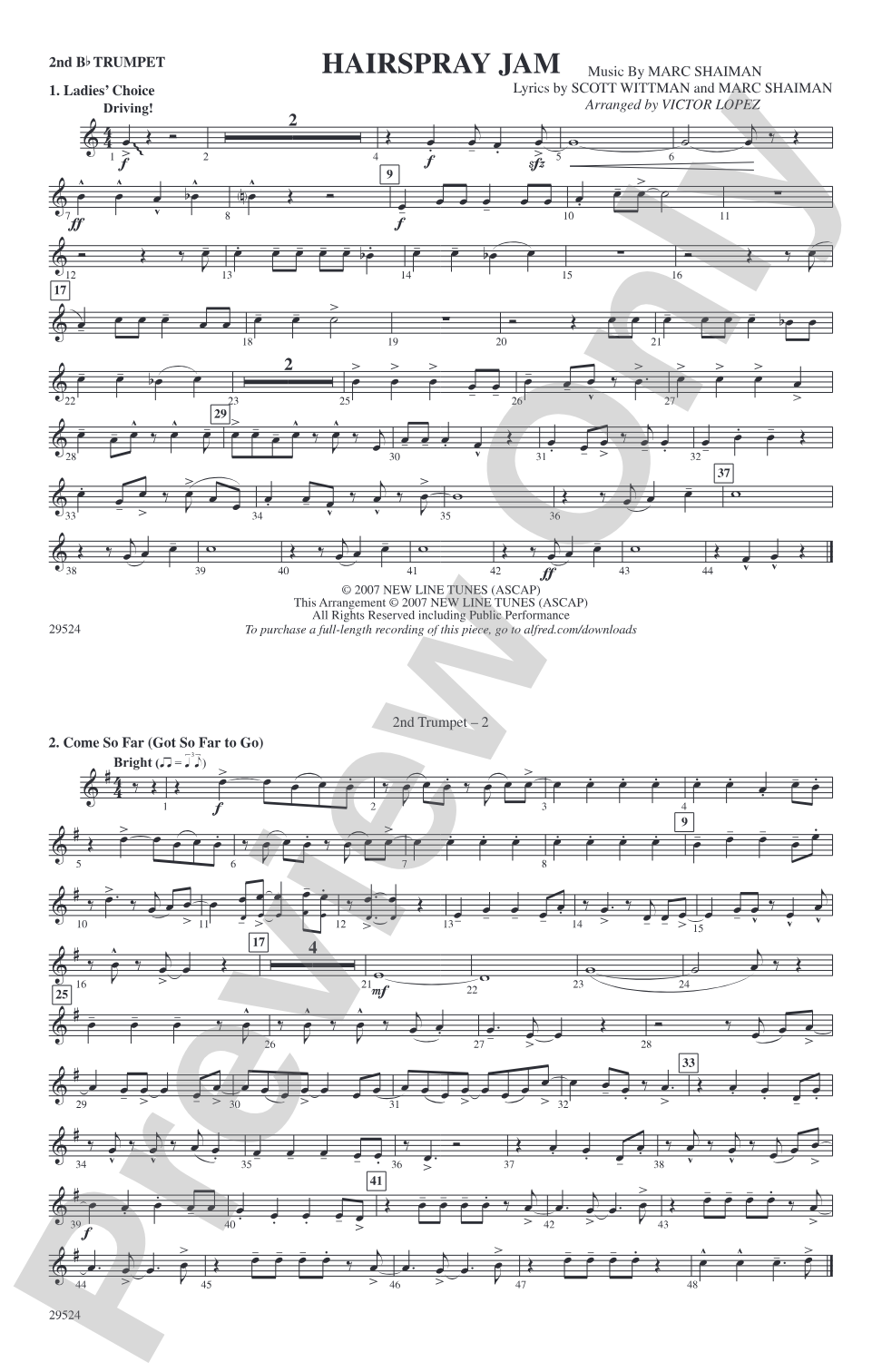 Hairspray Jam: 2nd B-flat Trumpet