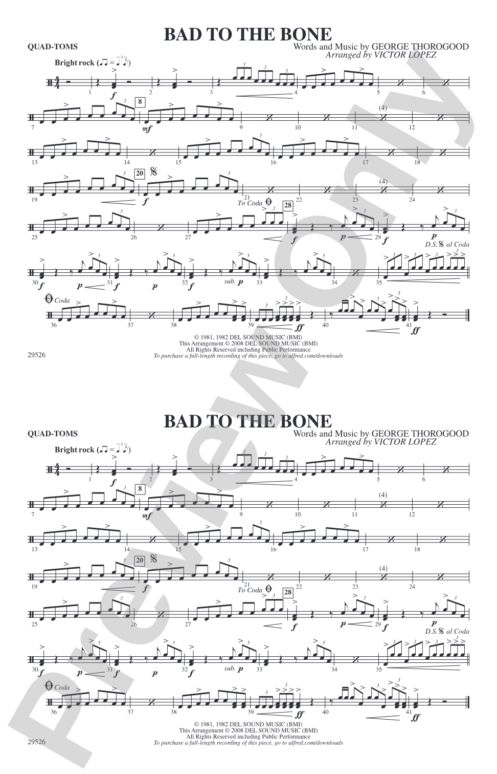 Bad to the Bone: Quad-Toms