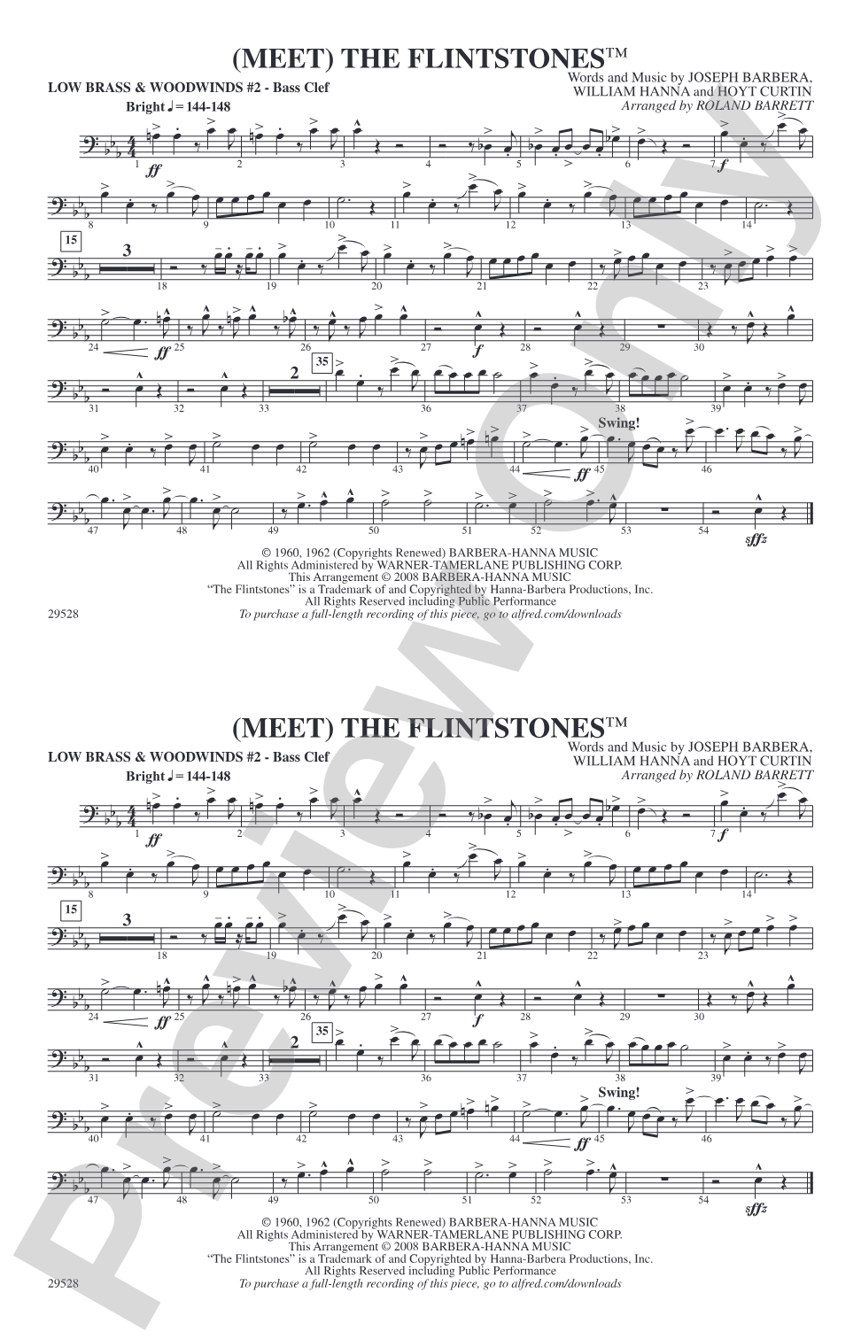 (Meet) The Flintstones: Low Brass & Woodwinds #2 - Bass Clef