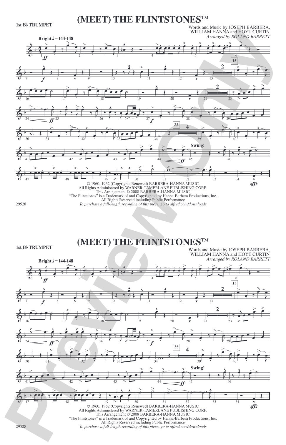 (Meet) The Flintstones: 1st B-flat Trumpet