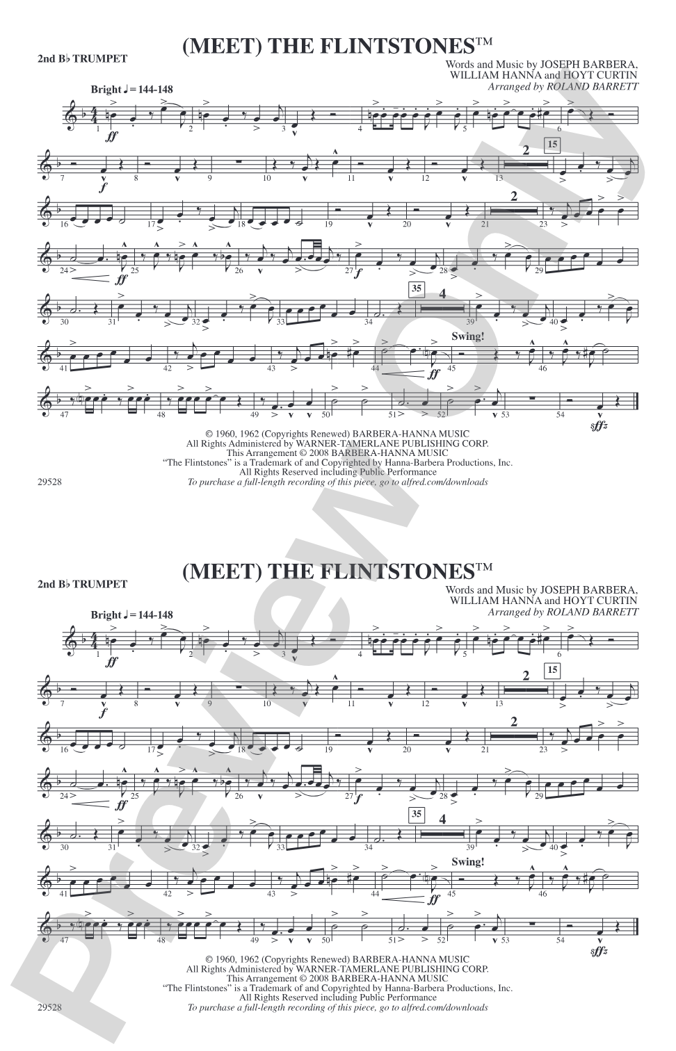(Meet) The Flintstones: 2nd B-flat Trumpet