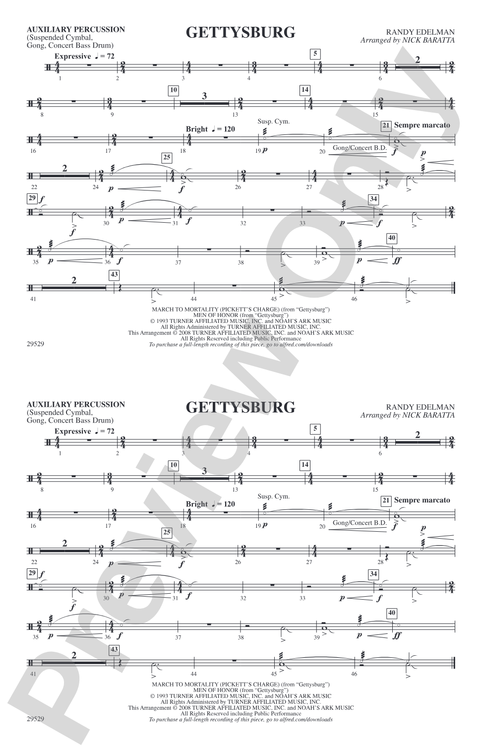 Gettysburg: Auxiliary Percussion