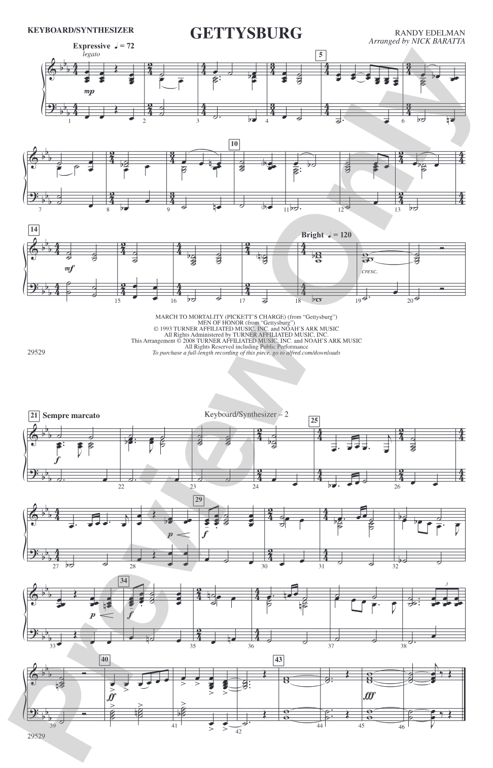 Gettysburg: Keyboard/Synthesizer