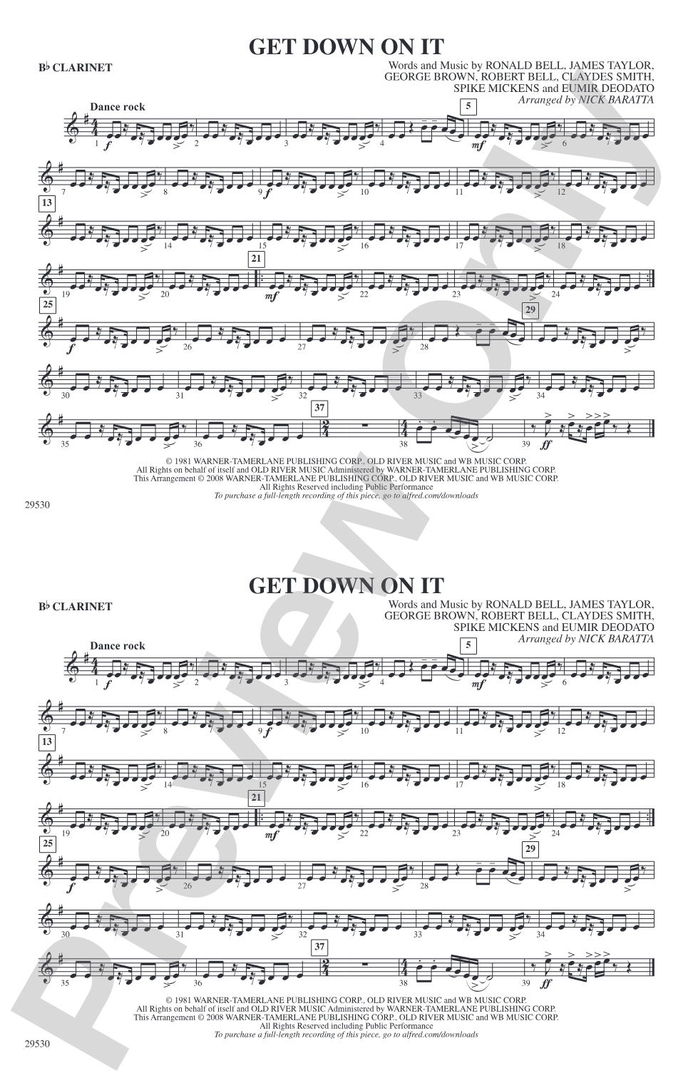 Get Down on It: 1st B-flat Clarinet