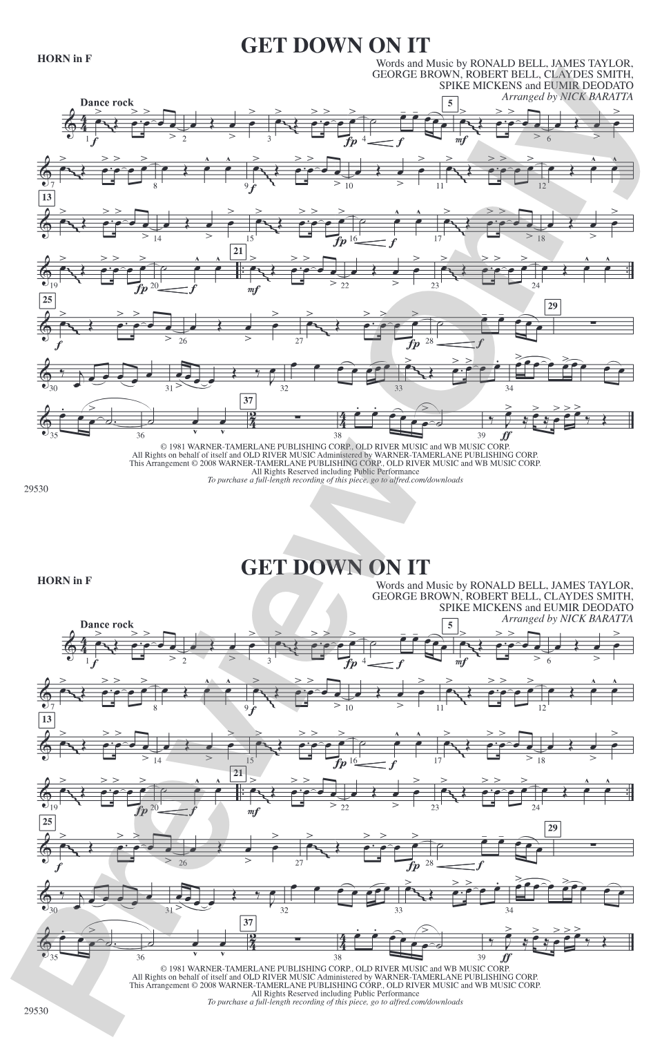 Get Down on It: 1st F Horn