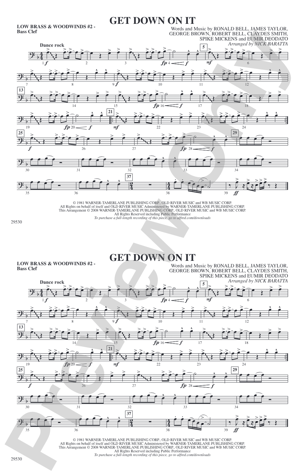 Get Down on It: Low Brass & Woodwinds #2 - Bass Clef