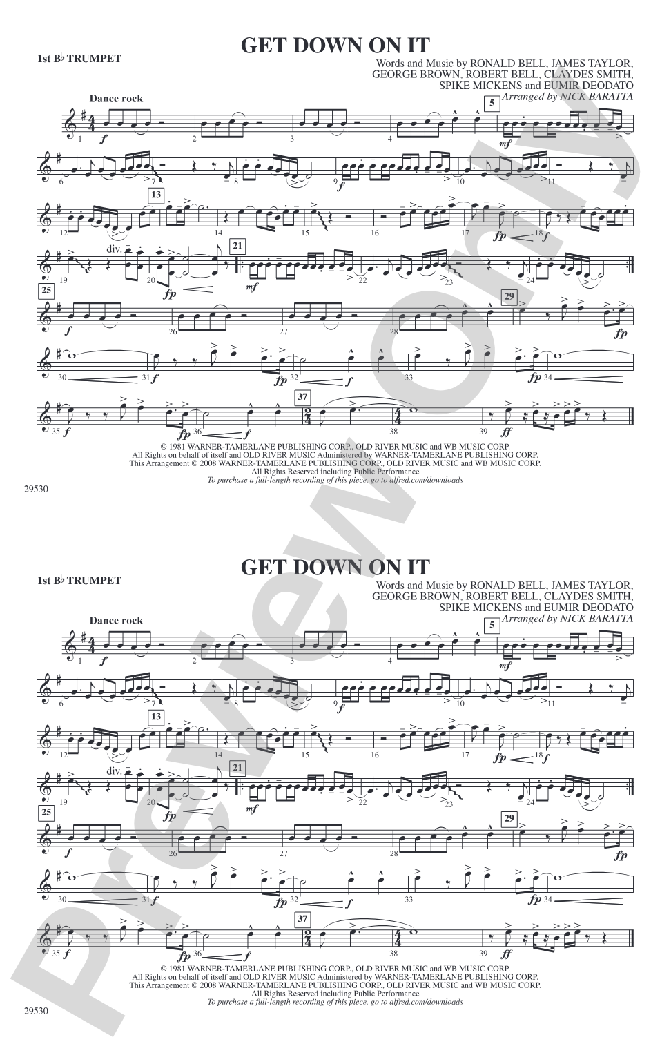 Get Down on It: 1st B-flat Trumpet