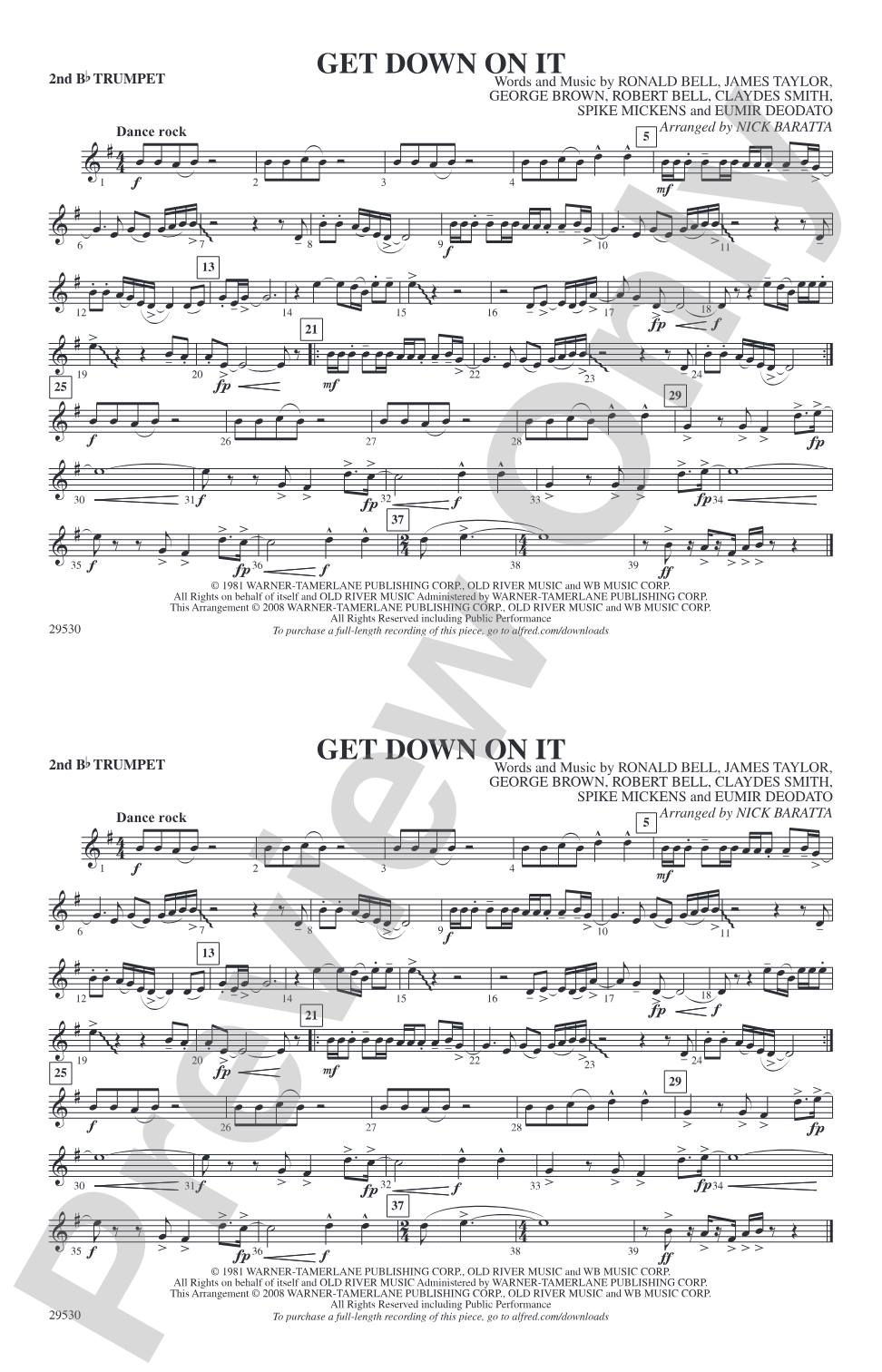 Get Down on It: 2nd B-flat Trumpet